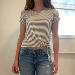 Black and white striped tee